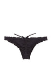 Drawstring Back Bottom in Black