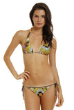 Charmed Tie Side Bottom in Multi Color Print